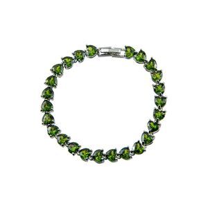 The Skyline Collection May Birthstone Simulated Emerald Heart Tennis Bracelet